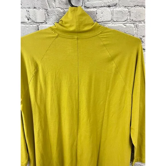 J. Jill Size 2X Luxe Supima Everyday Turtleneck Tunic Top Cotton Stretch Olive - Picture 7 of 8